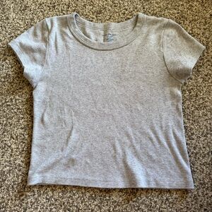 Brandy Melville Gray Short Sleeve Tee